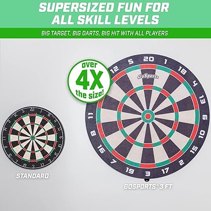 GoSports Giant 3 ft or 4 ft Cork Dartboards