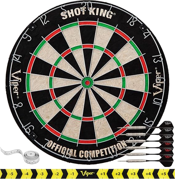 Viper by GLD Products Shot King Regulation Bristle Steel Tip Dartboard