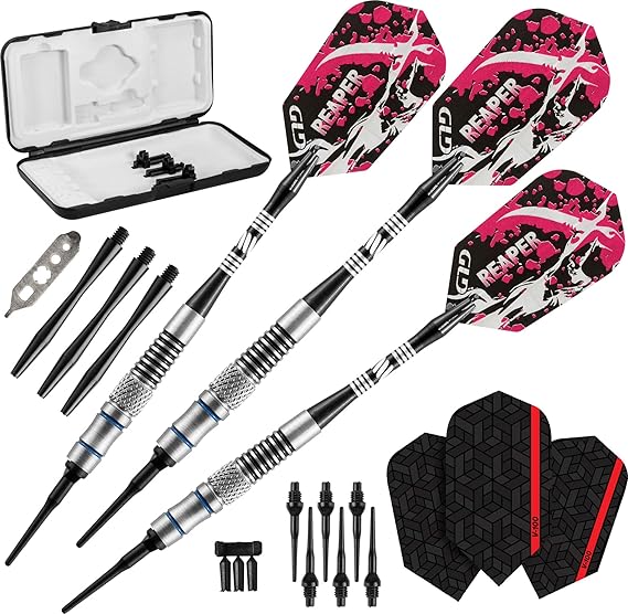 Viper Grim Reaper 80% Tungsten Soft Tip Darts with Storage/Travel Case