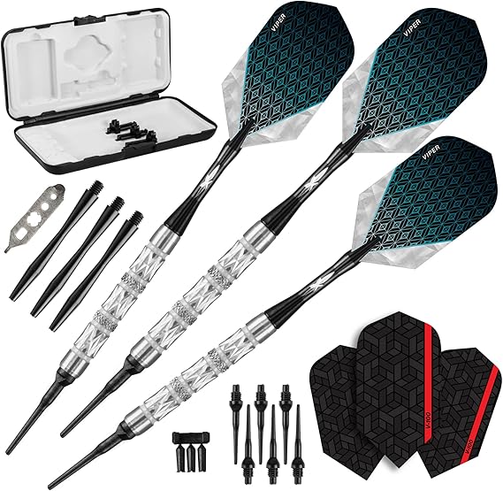 Viper Diamond 90% Tungsten Soft Tip Darts with Storage/Travel Case