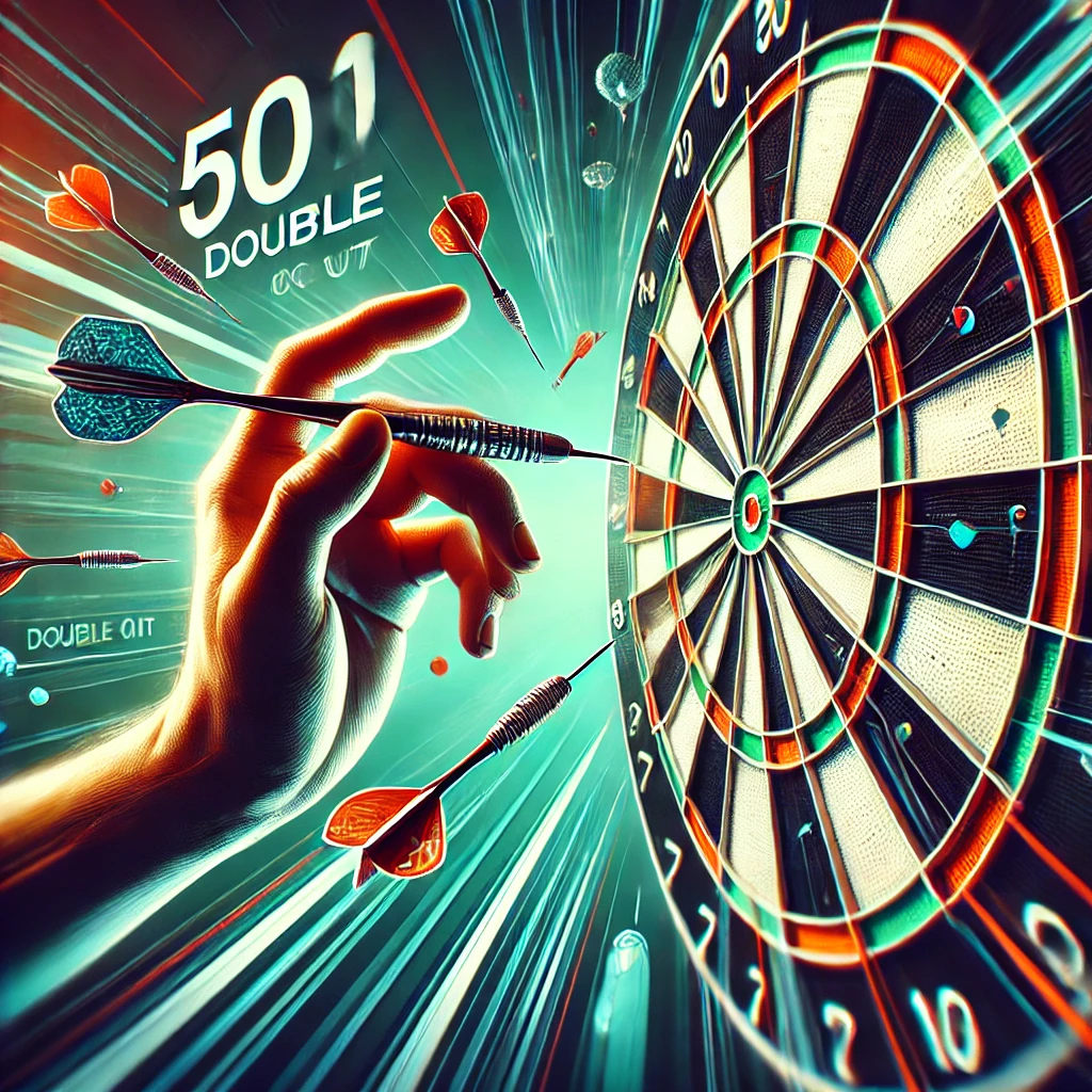 Mastering the 501 rules in darts for double out with focus on dartboard and double ring area